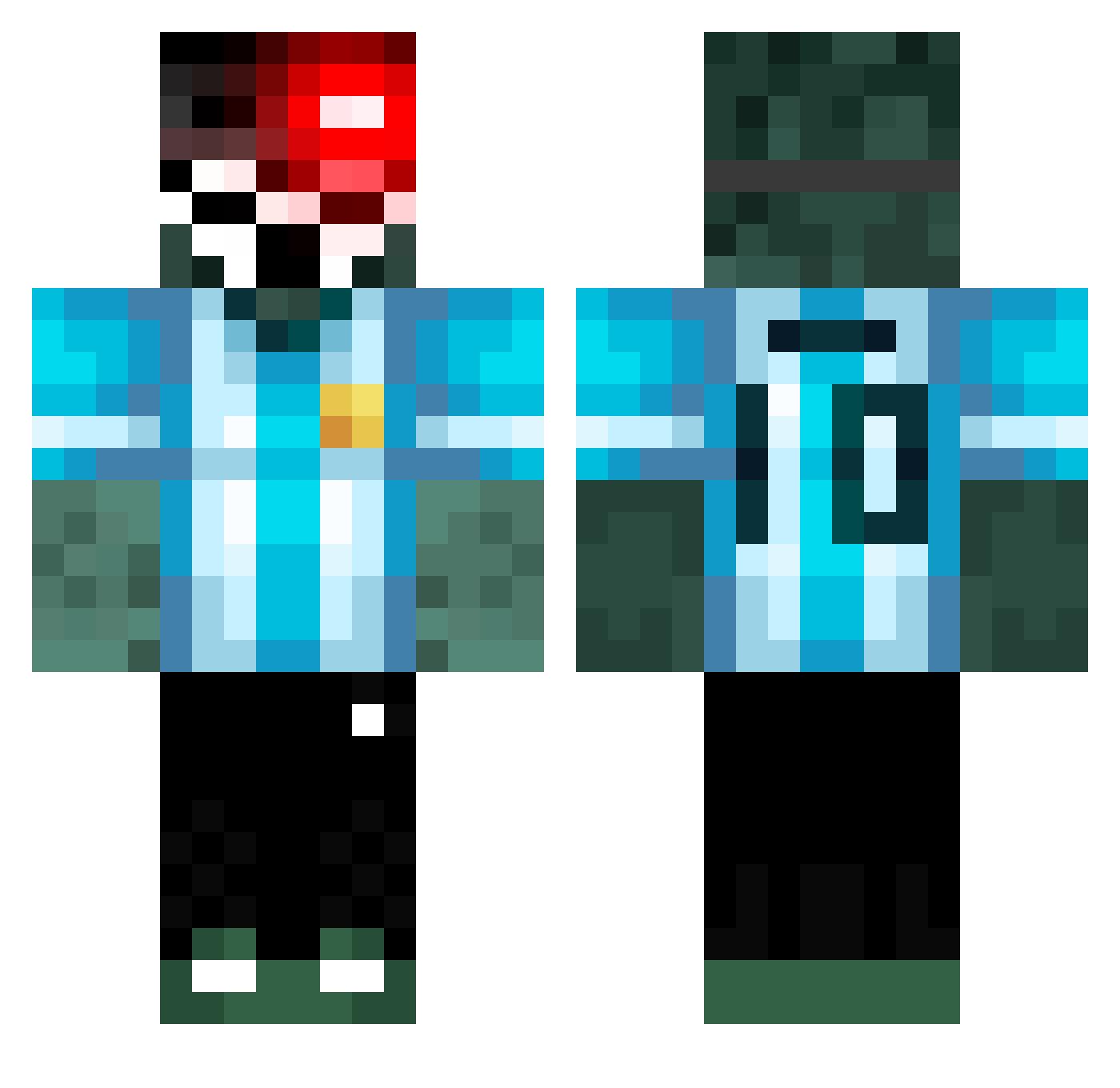 Xx_gabomon90_xX Minecraft skin, front and back view
