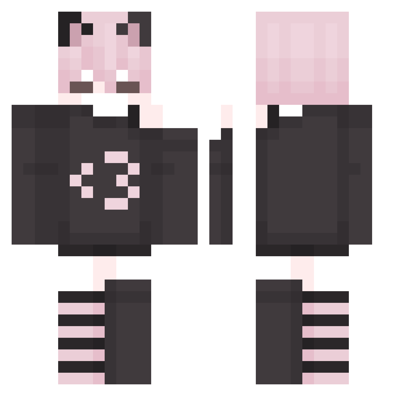 WillowedFlwer Minecraft skin, front and back view