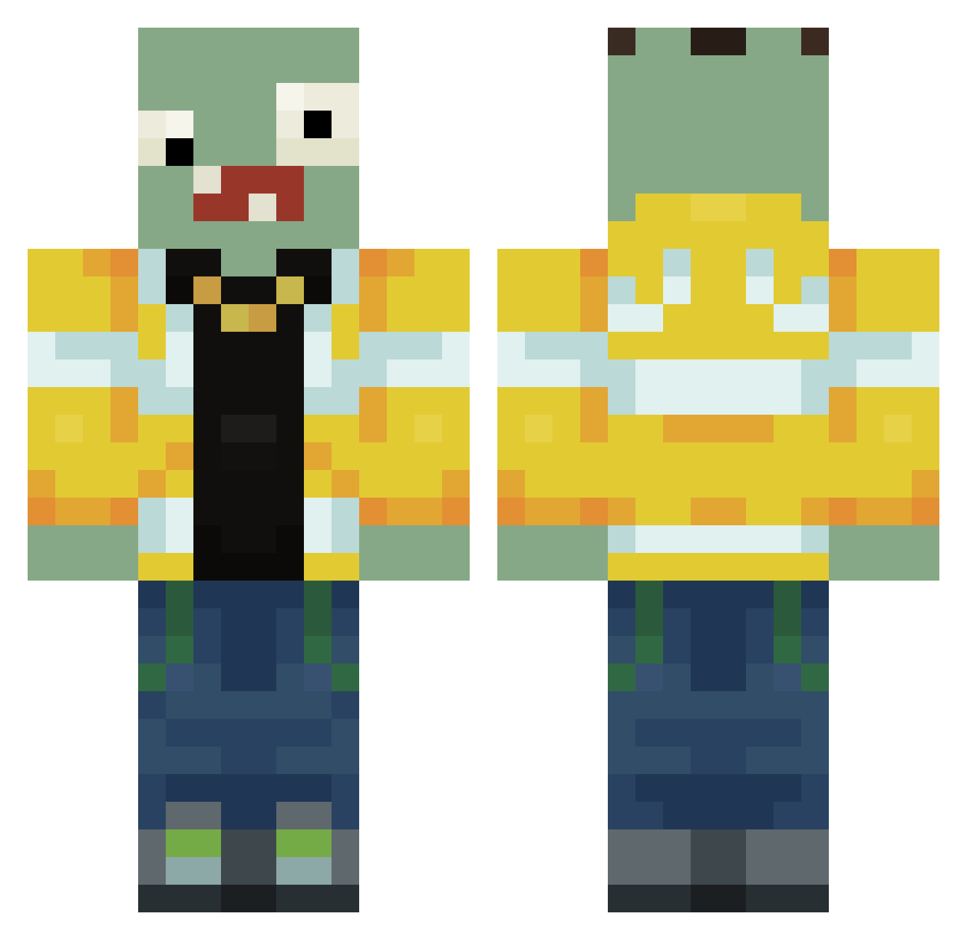 sammen10 Minecraft skin, front and back view