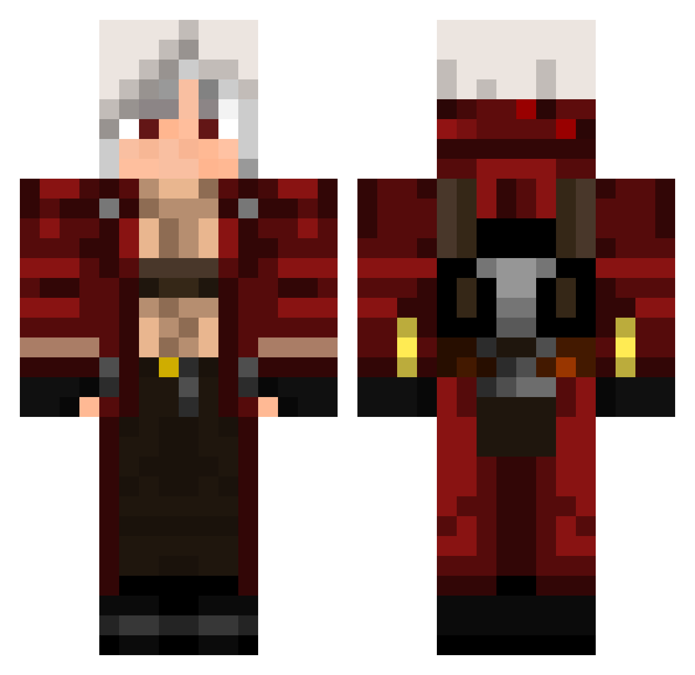 ItsuGoos Minecraft skin, front and back view