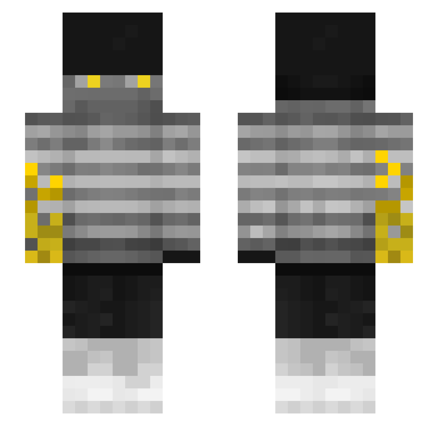 BennTENN Minecraft skin, front and back view