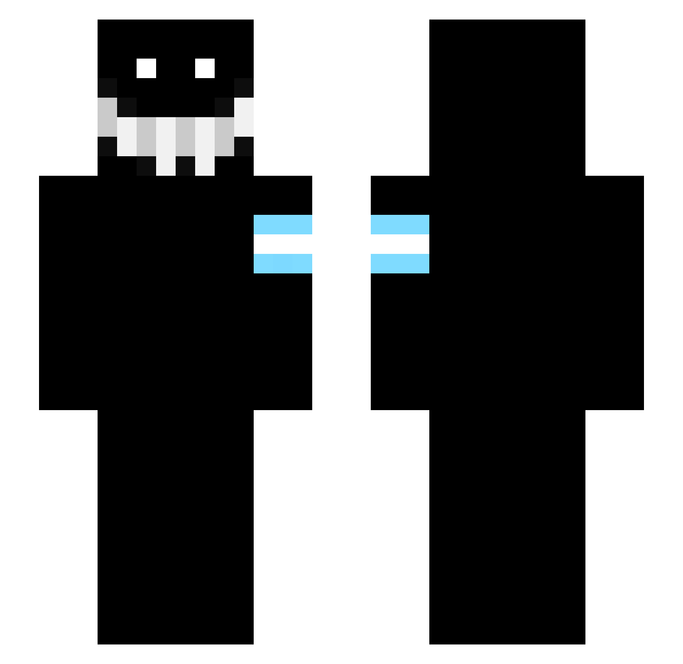 0Alesh Minecraft skin, front and back view