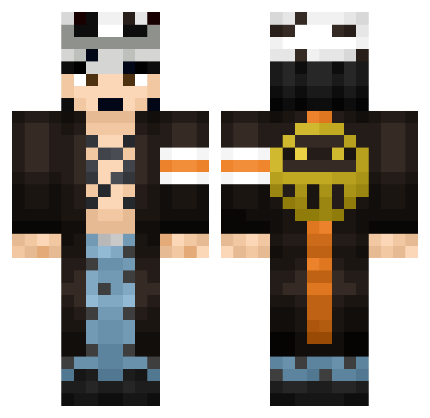 TheTrashKid Minecraft skin, front and back view