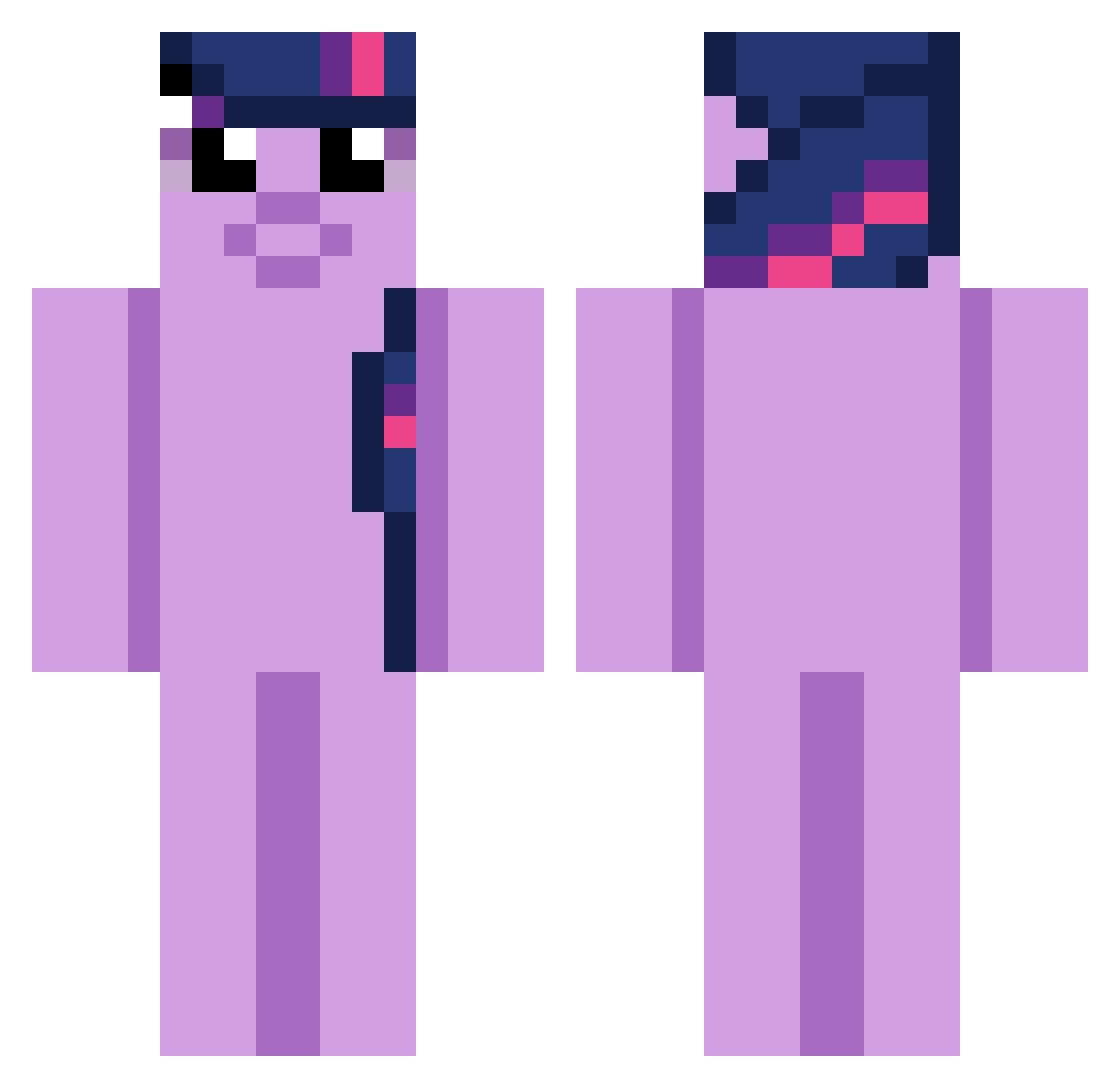 Holg67rd Minecraft skin, front and back view