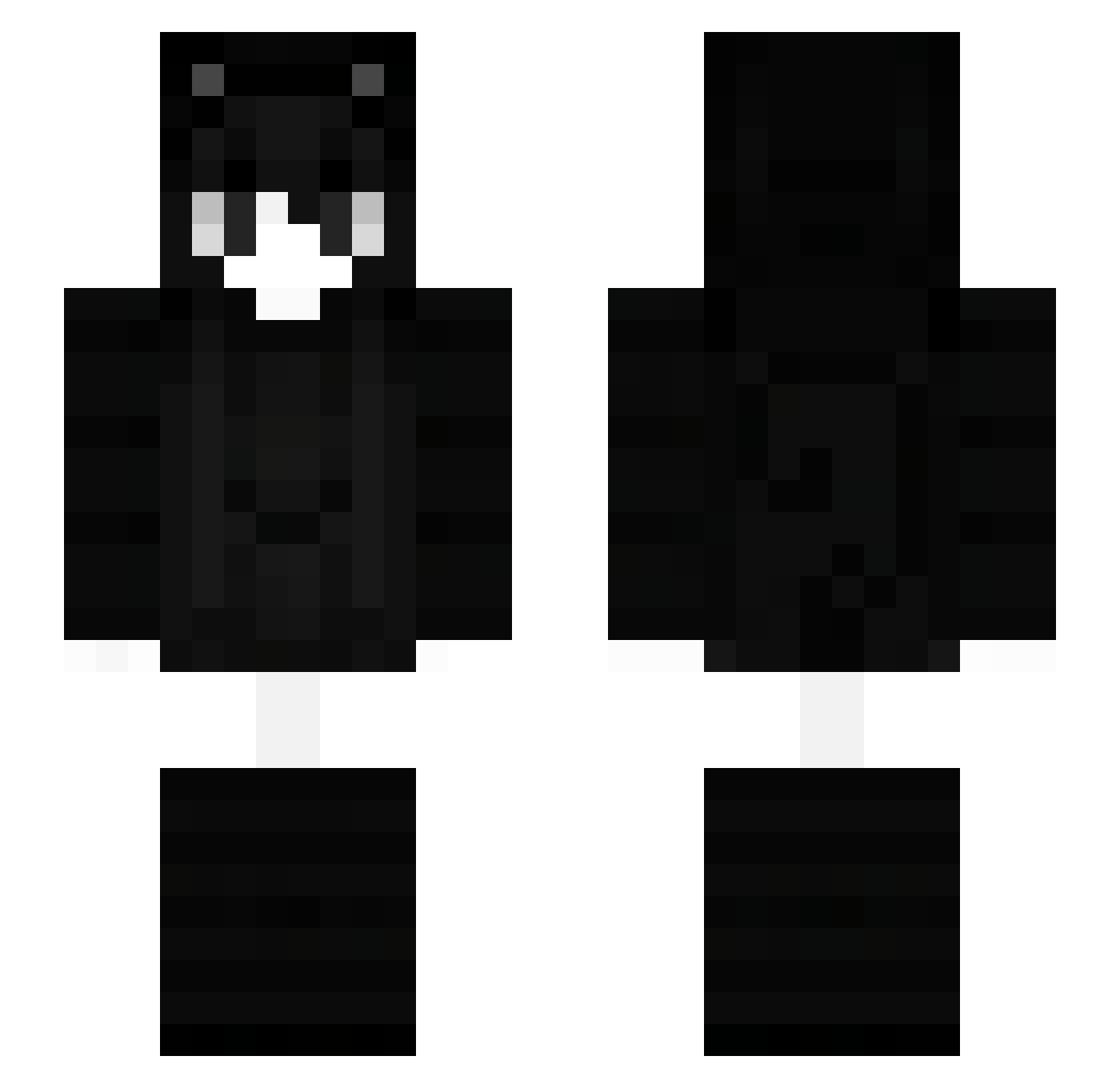 6cia Minecraft skin, front and back view