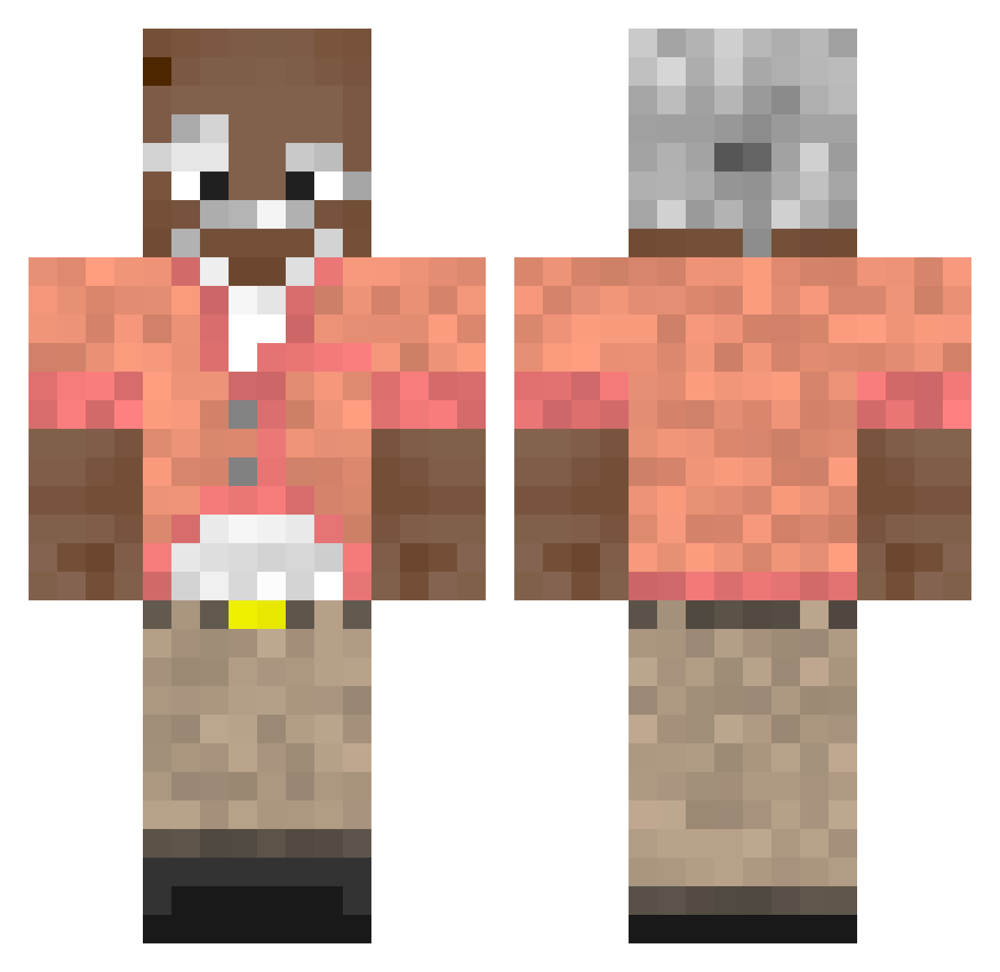 nicoohoh4 Minecraft skin, front and back view