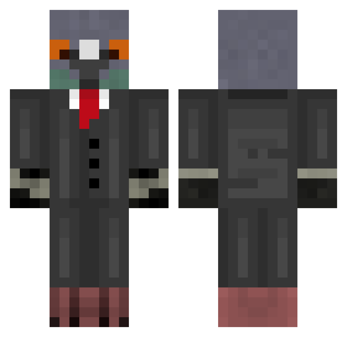 MrPigeonThe1st Minecraft skin, front and back view