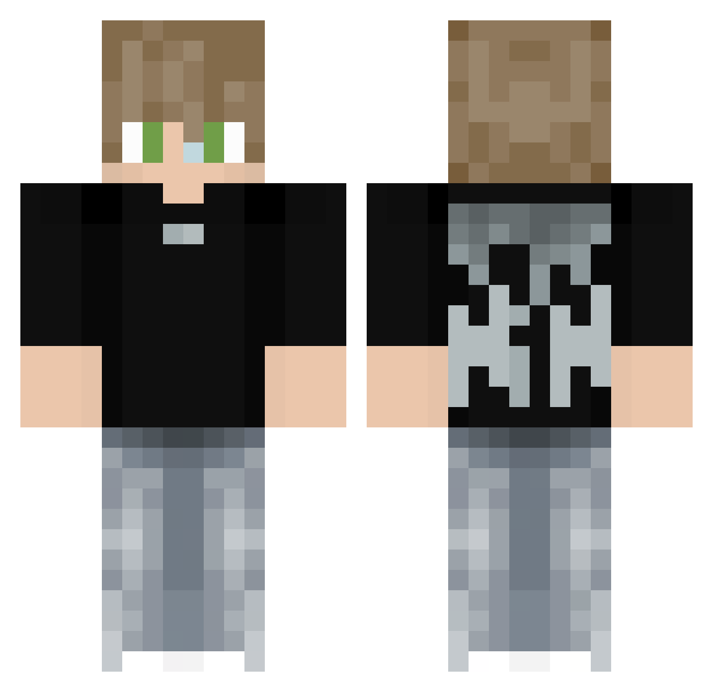 Kingly3011 Minecraft skin, front and back view