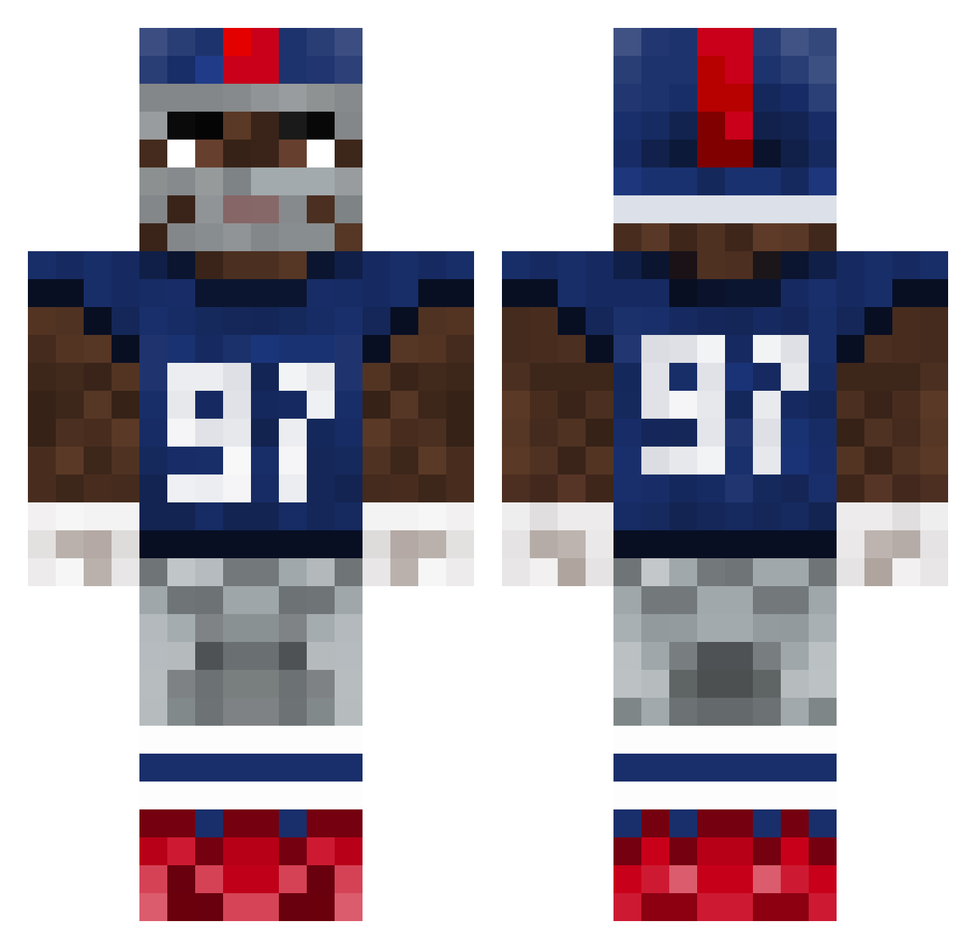 NateKelly_ Minecraft skin, front and back view