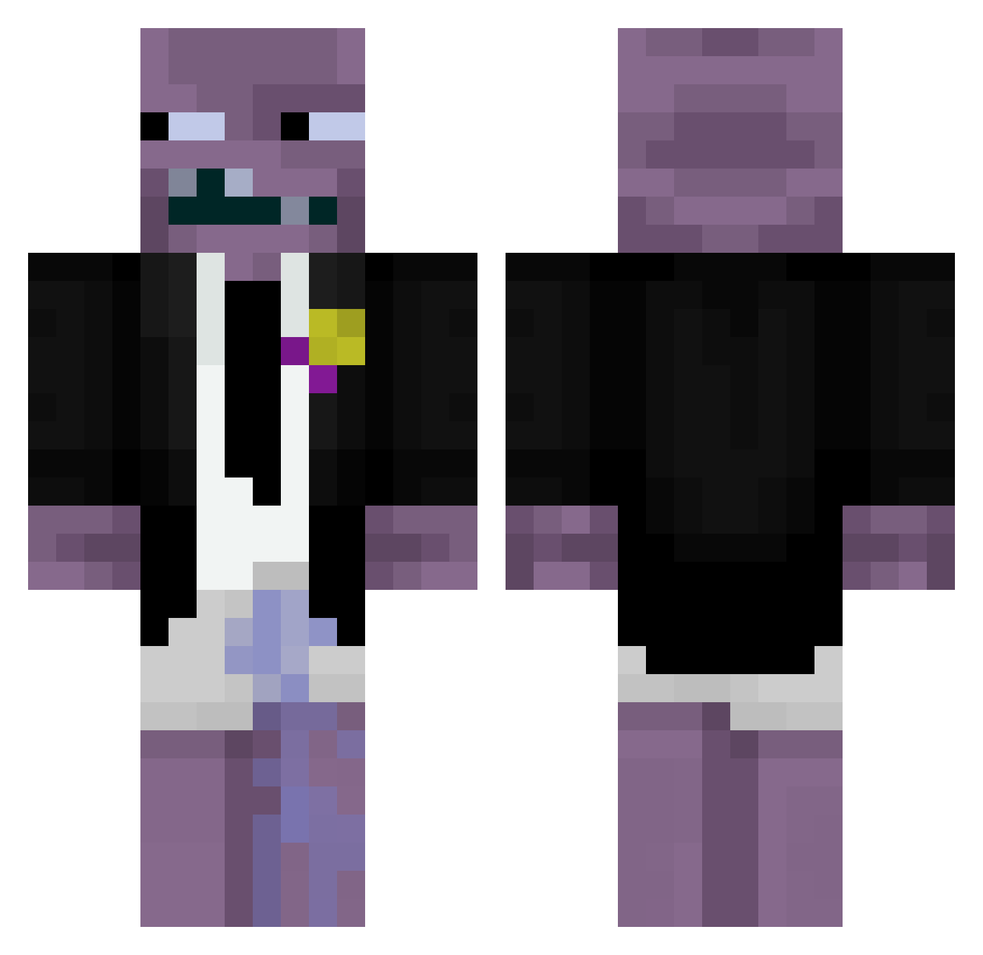 Supermats12 Minecraft skin, front and back view