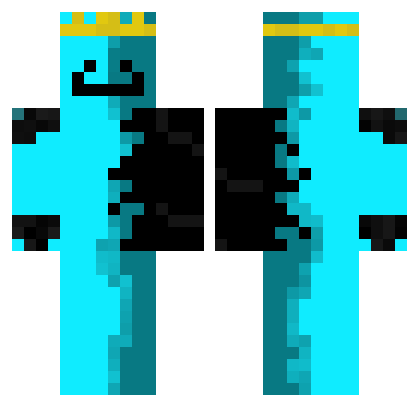 Simonstar555 Minecraft skin, front and back view