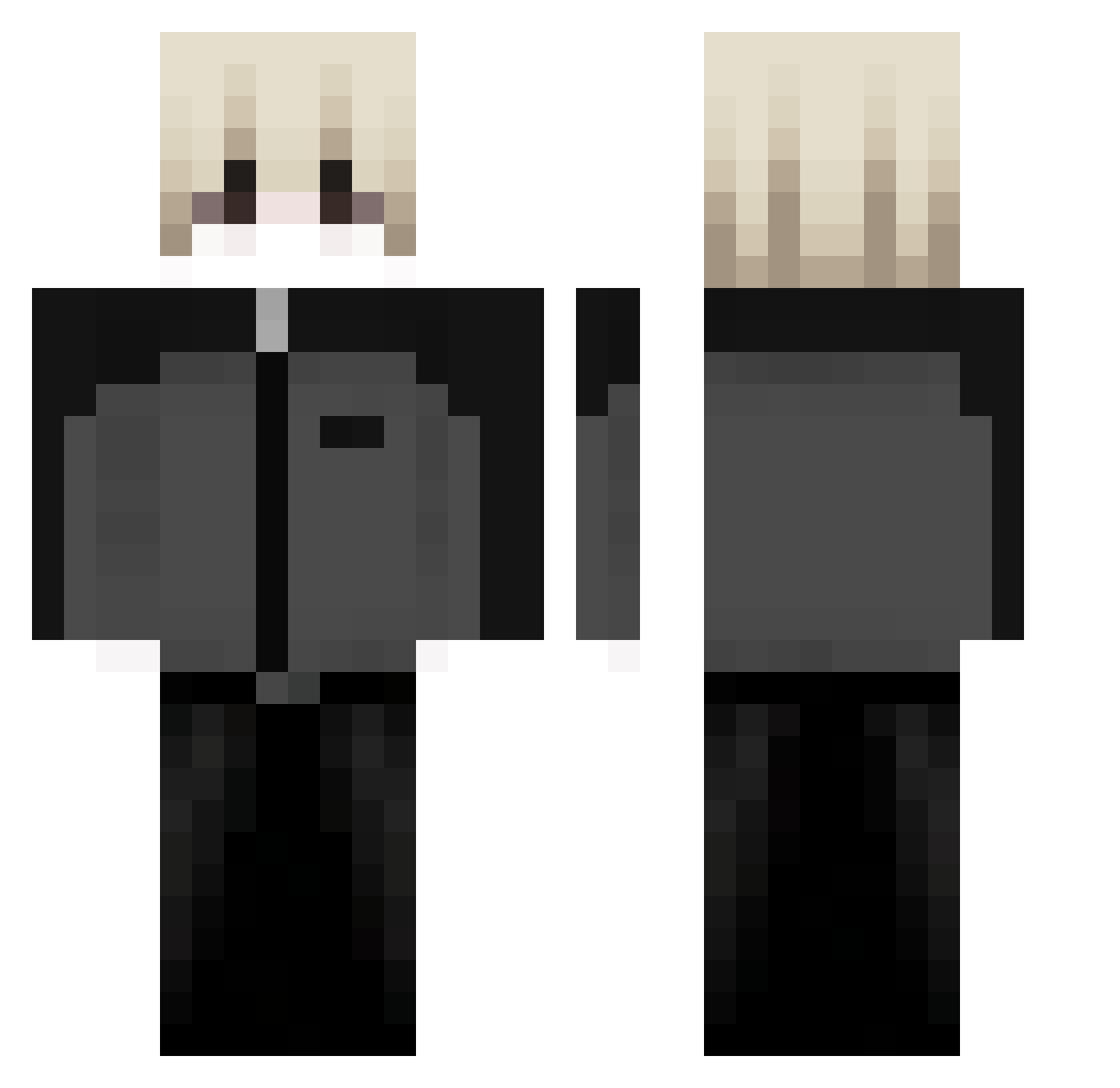 Gorkemlord Minecraft skin, front and back view