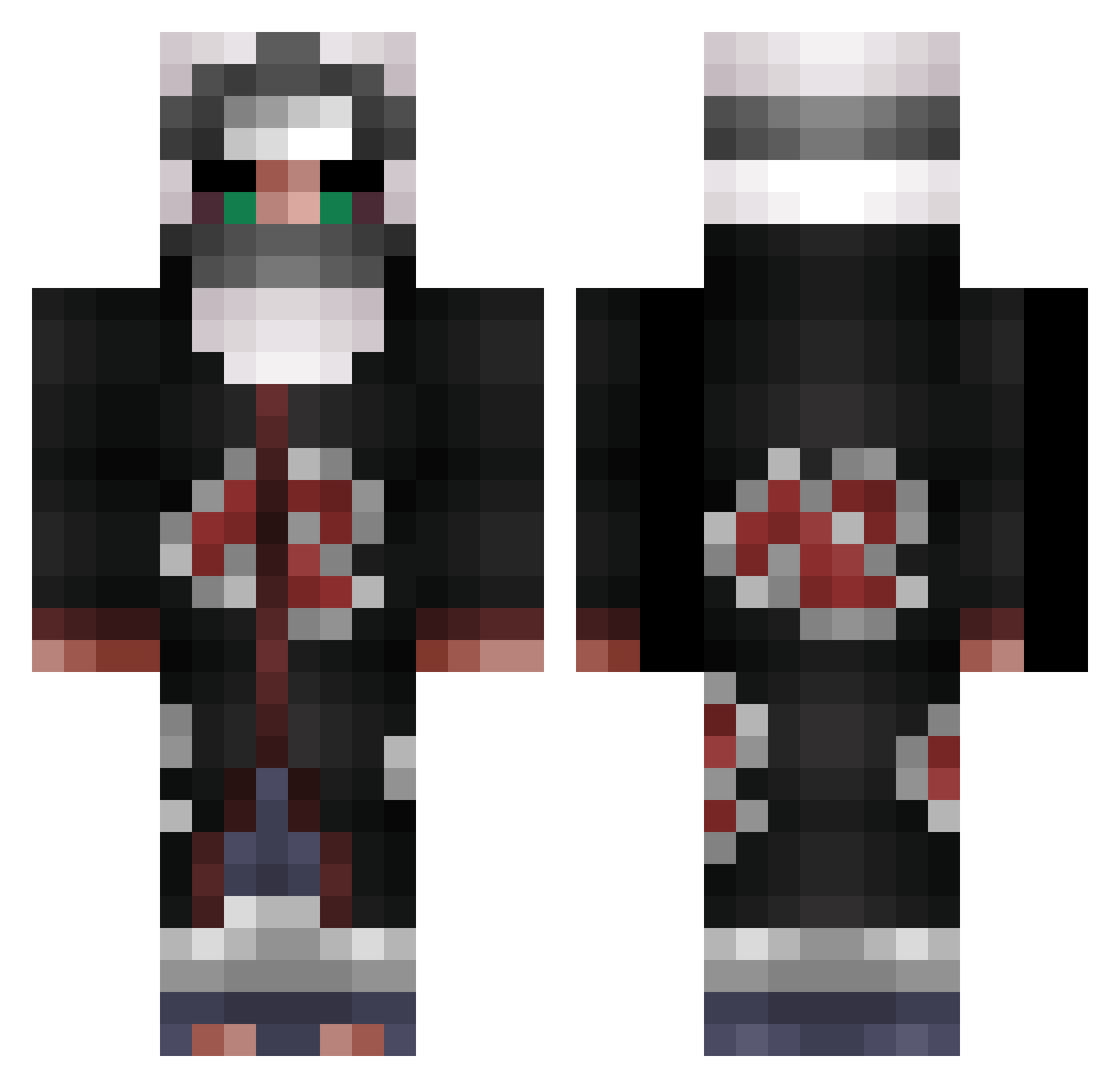 TheMexican02 Minecraft skin, front and back view