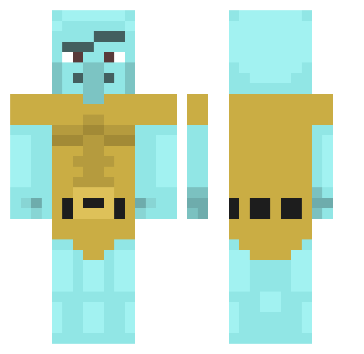 Jasper_banaan Minecraft skin, front and back view