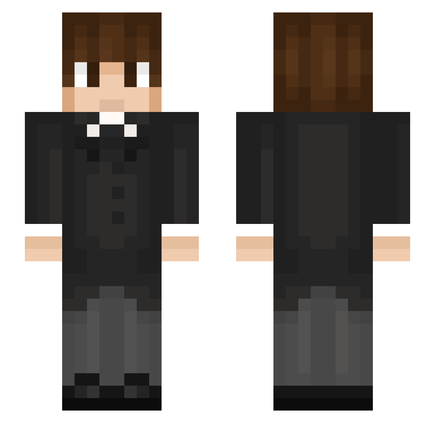 astrxonomy Minecraft skin, front and back view