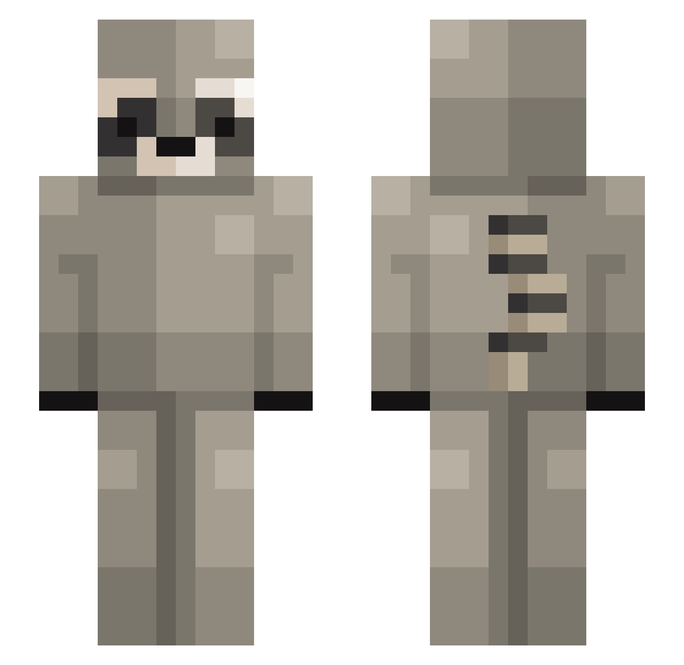 wlsdn050724 Minecraft skin, front and back view
