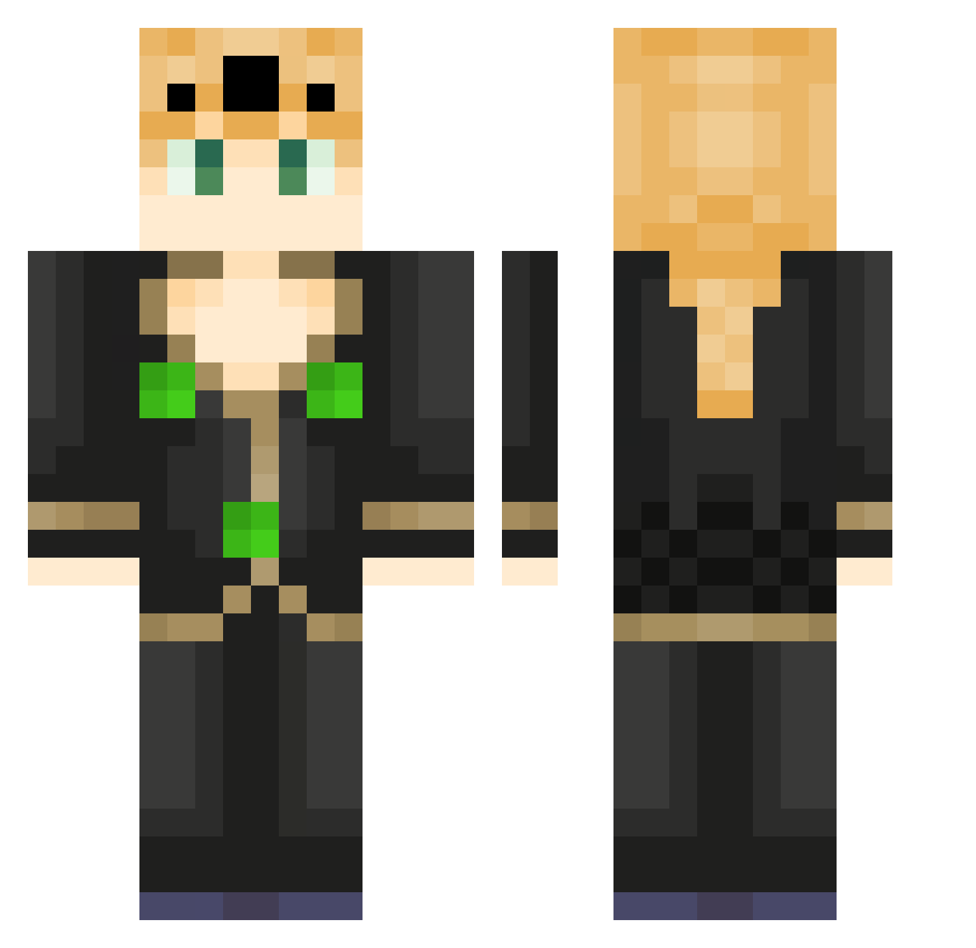 Itachi_Vp Minecraft skin, front and back view