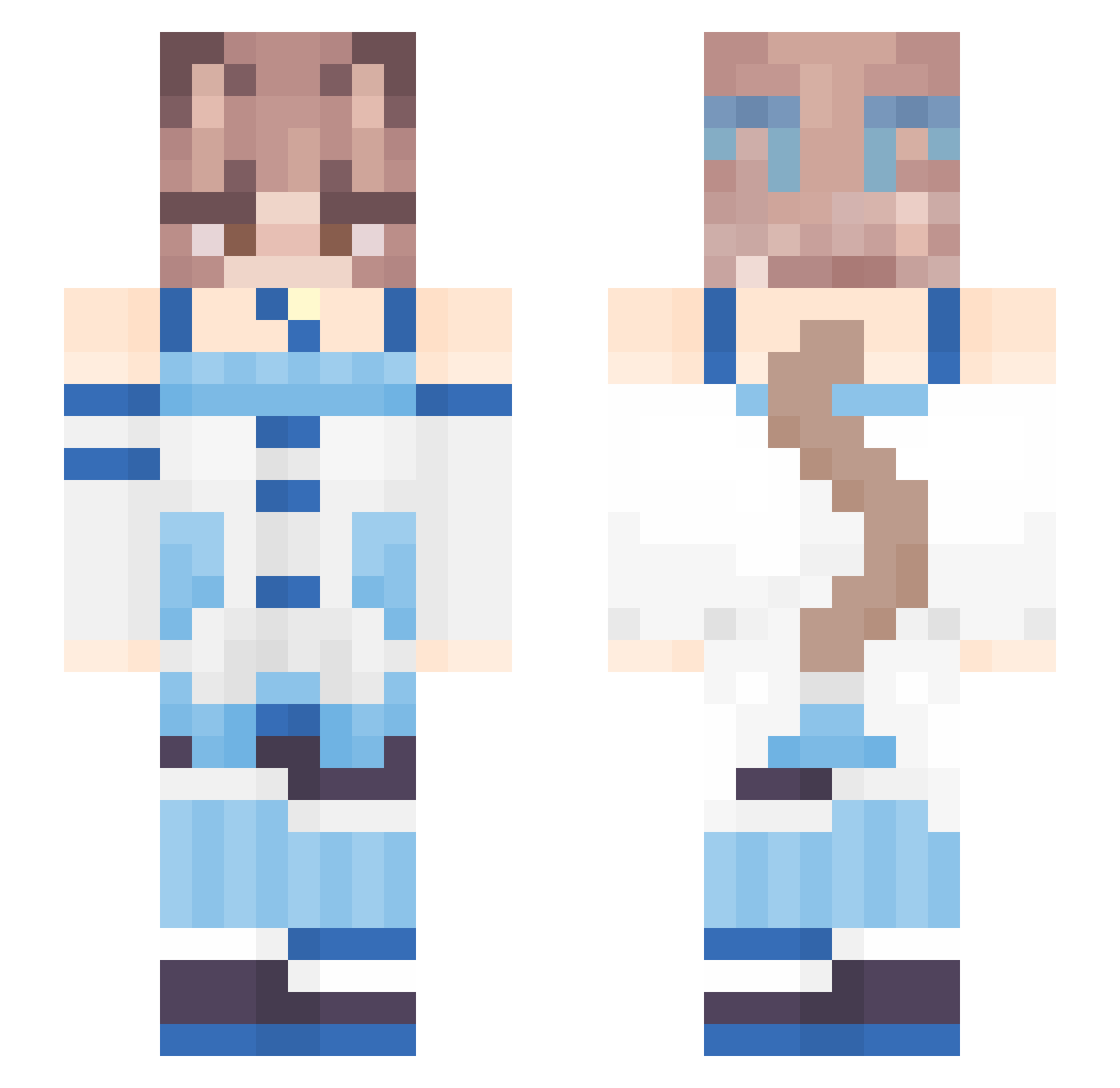draken830 Minecraft skin, front and back view
