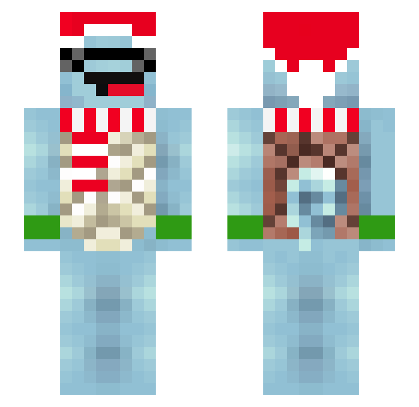 wifxy Minecraft skin, front and back view
