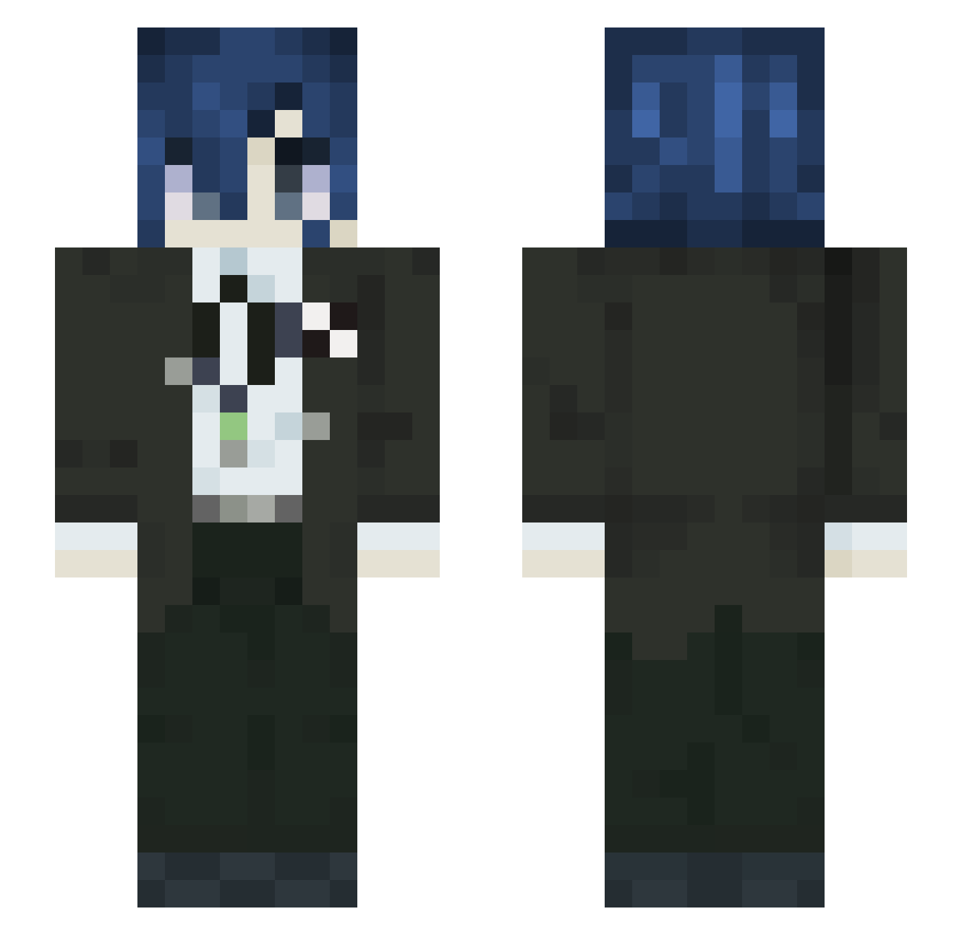 themanguy546 Minecraft skin, front and back view