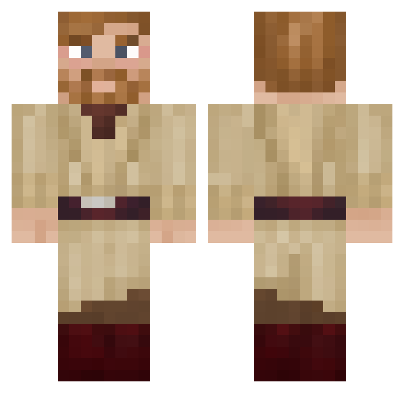 Meister_Kenobi Minecraft skin, front and back view