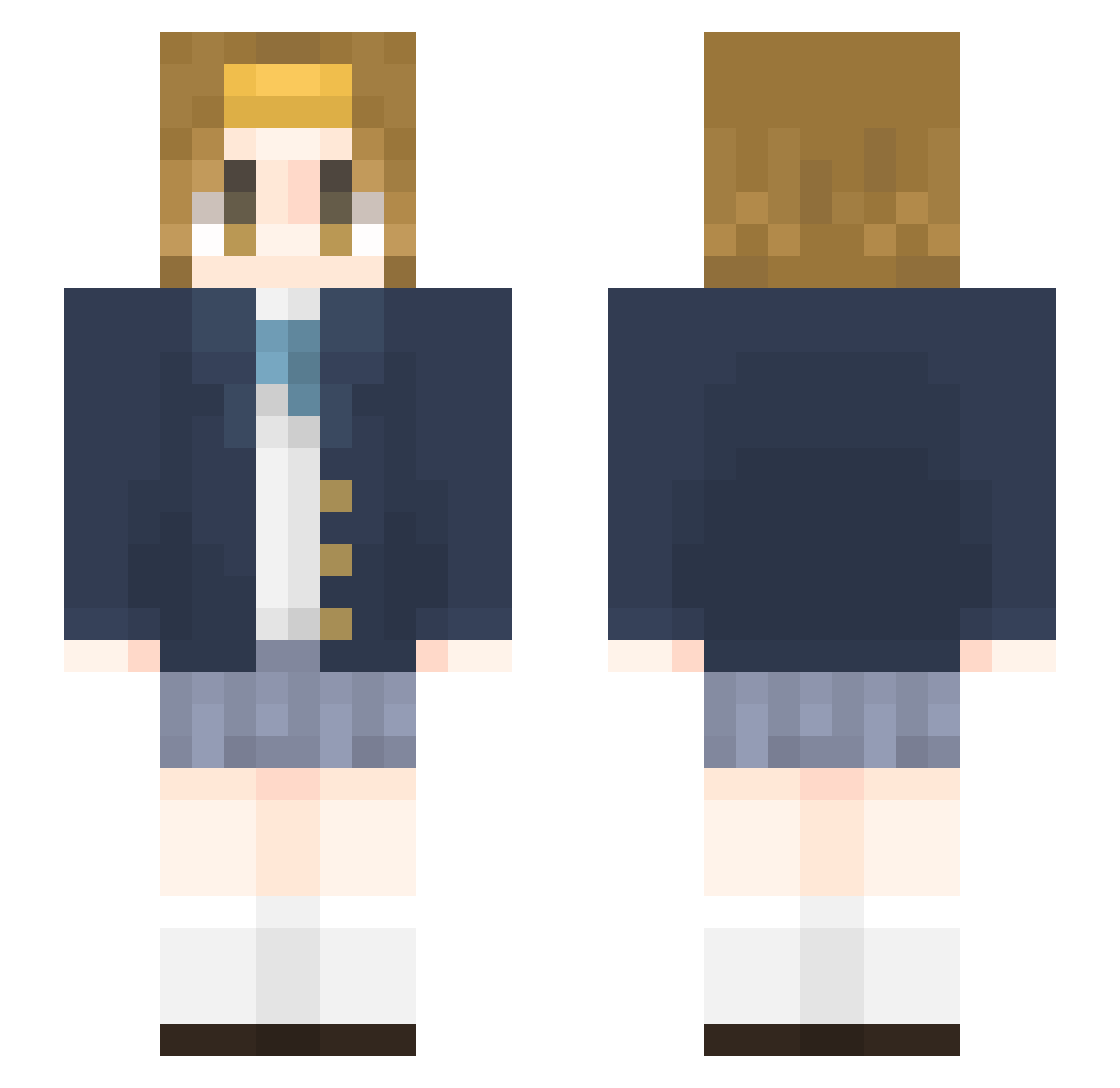 R1TSU_ Minecraft skin, front and back view