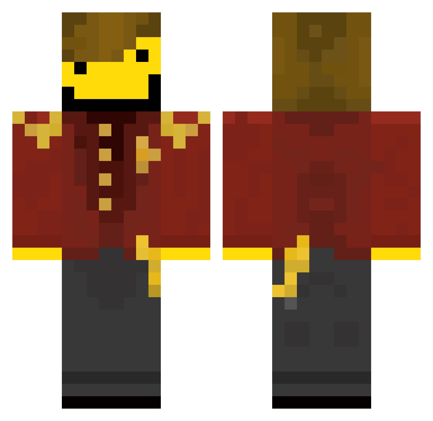 IamHappiii Minecraft skin, front and back view