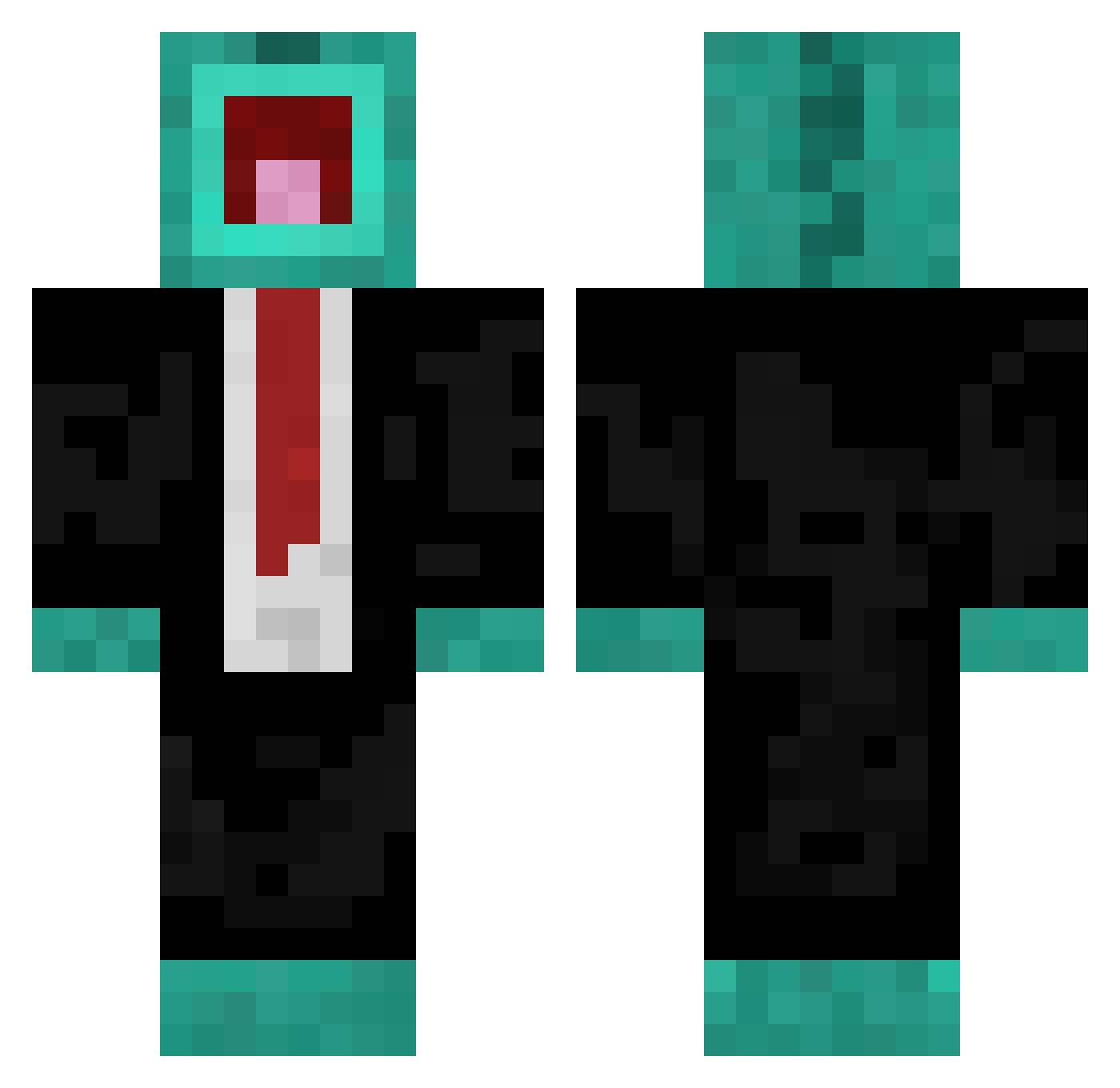 Flyndrefanten Minecraft skin, front and back view