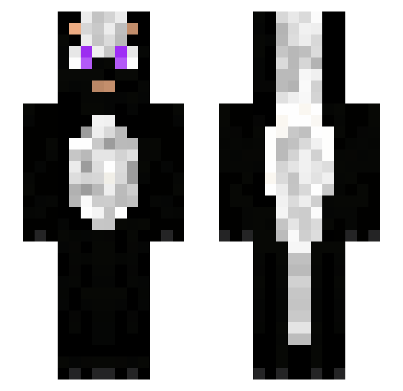 Ollyka Minecraft skin, front and back view