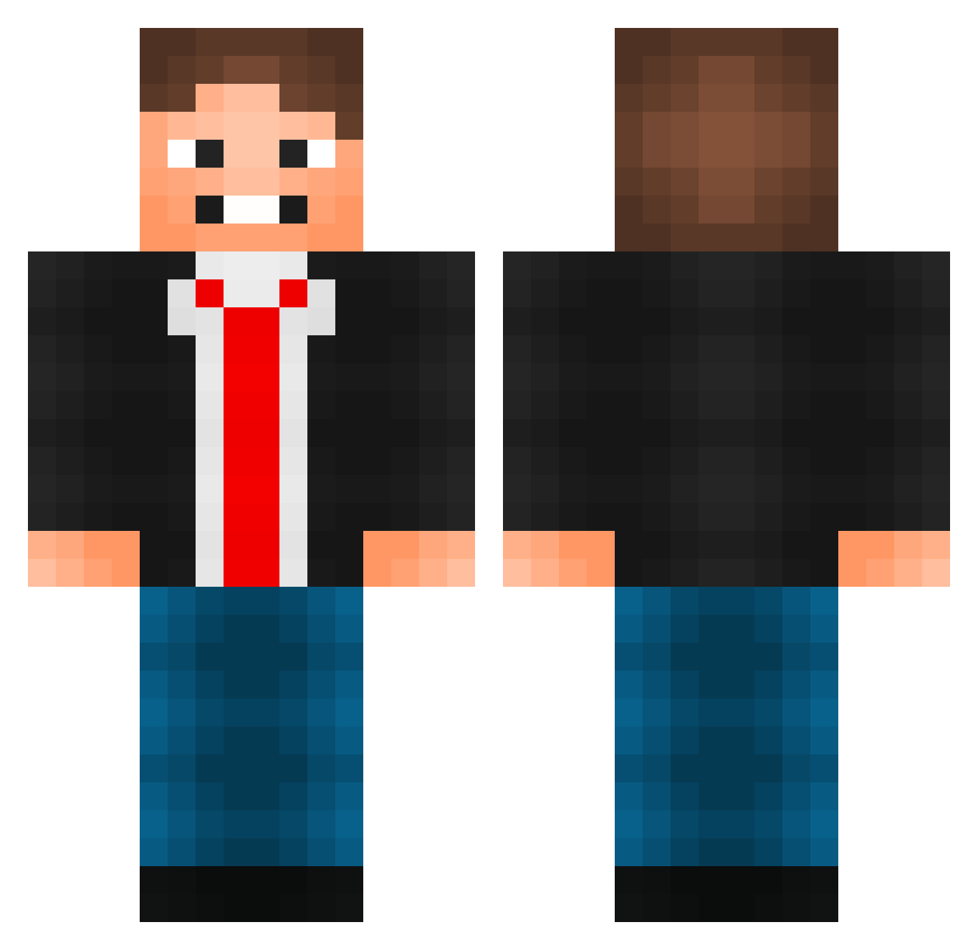 bluEnchanter Minecraft skin, front and back view