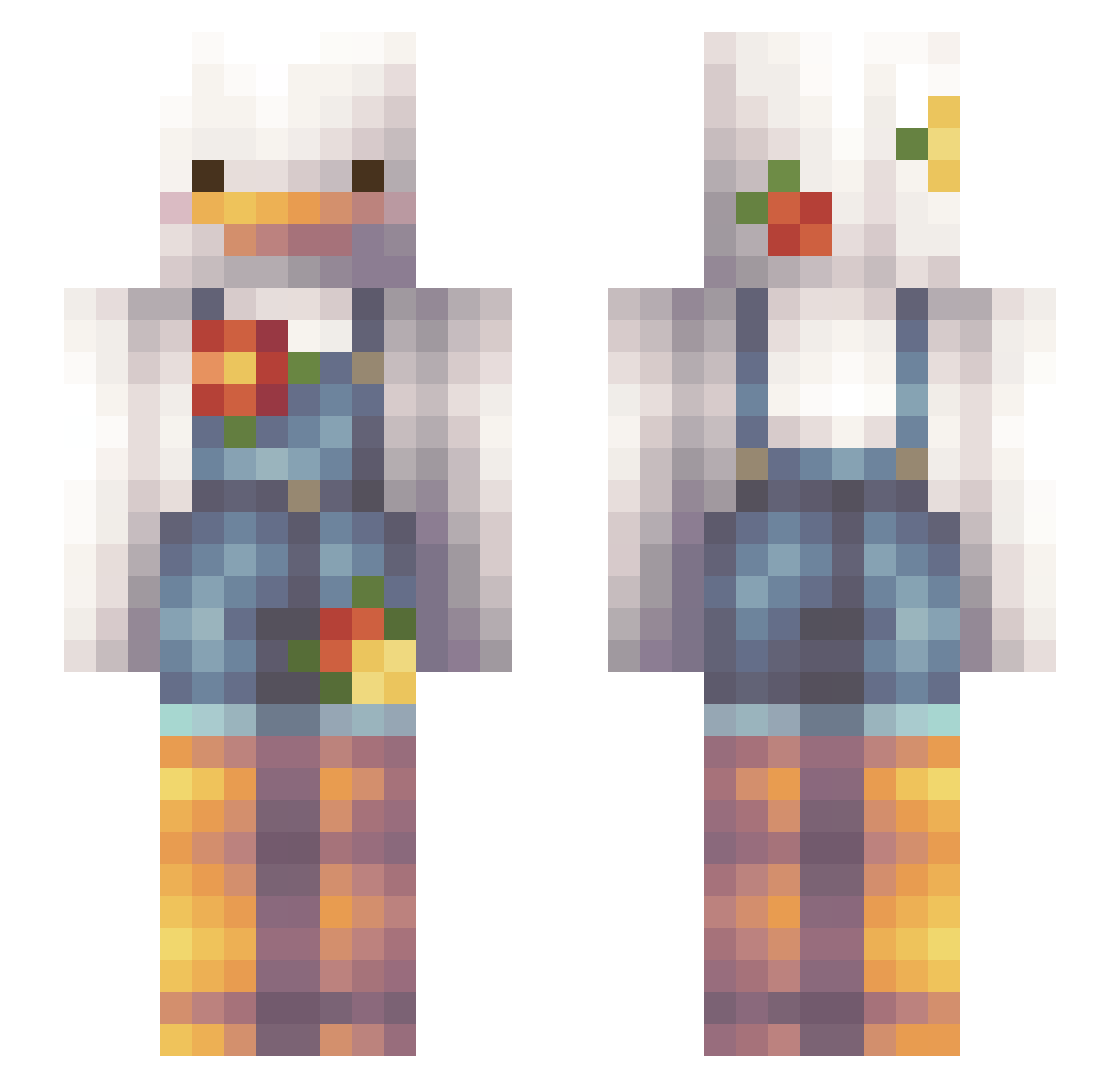 _S4VE Minecraft skin, front and back view