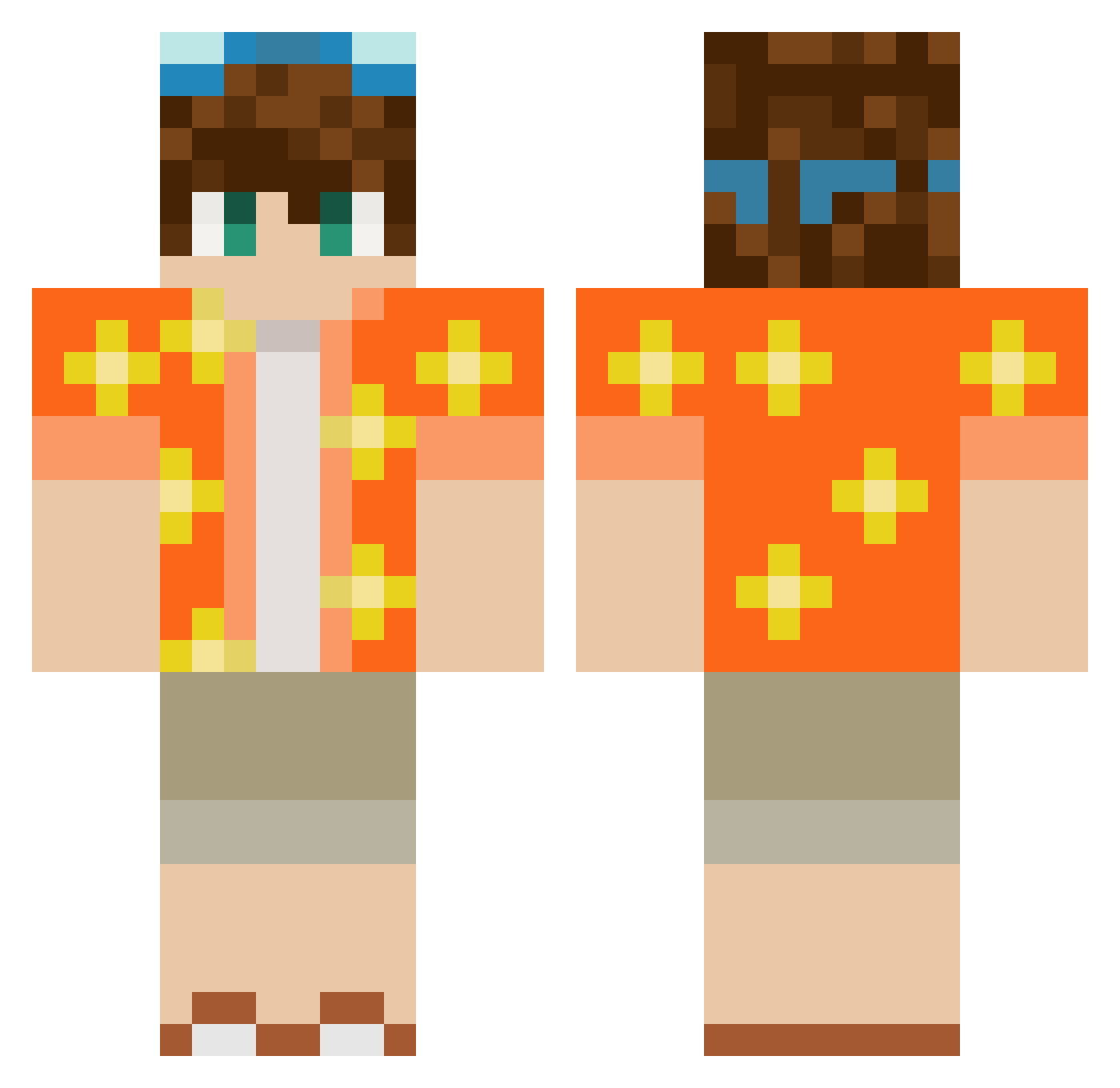 SonnyOwO Minecraft skin, front and back view