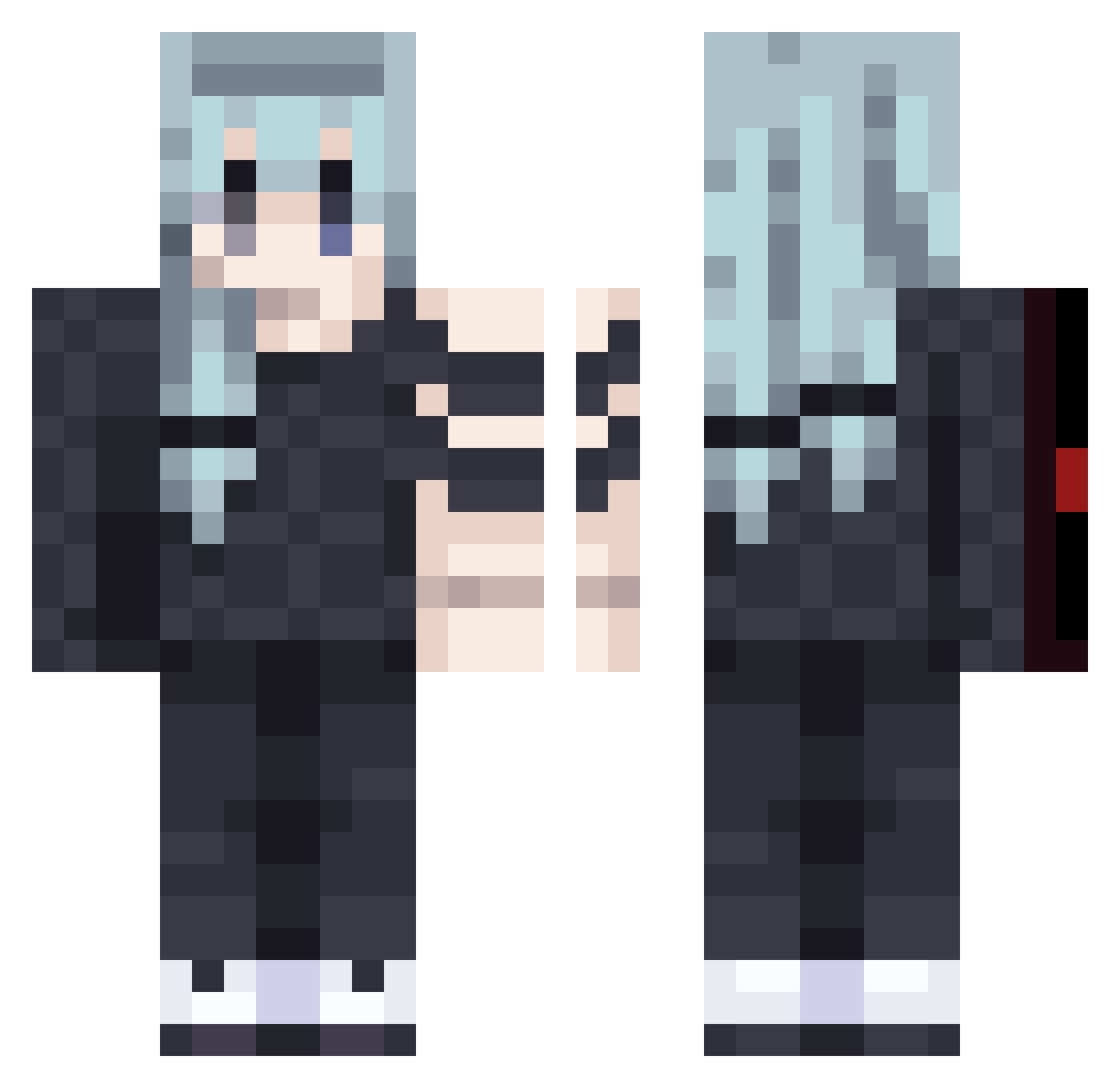 woutje0770 Minecraft skin, front and back view