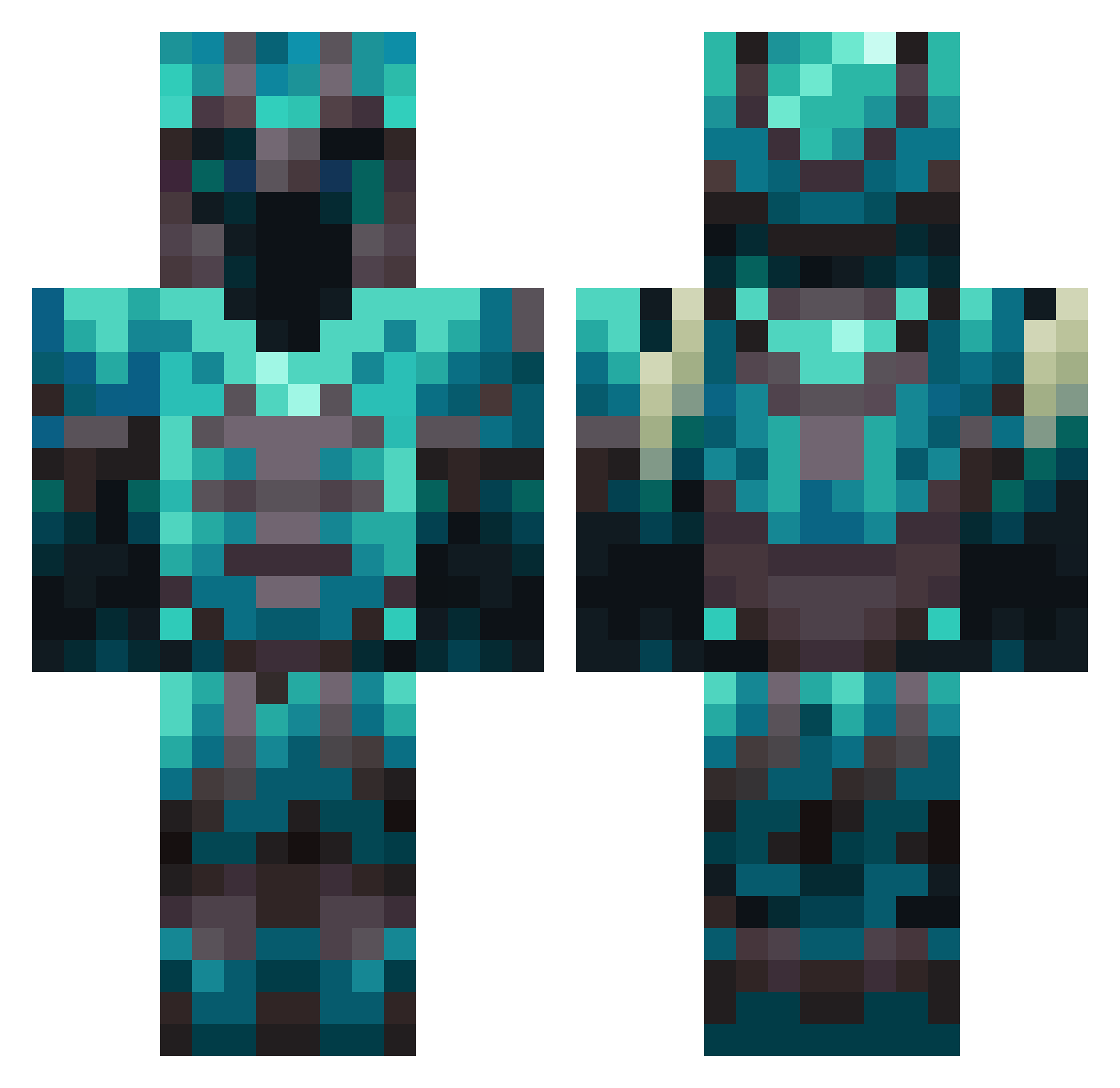 bmcd35 Minecraft skin, front and back view