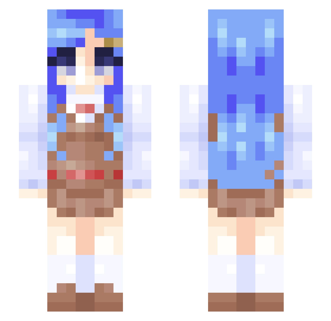 idkisweird Minecraft skin, front and back view
