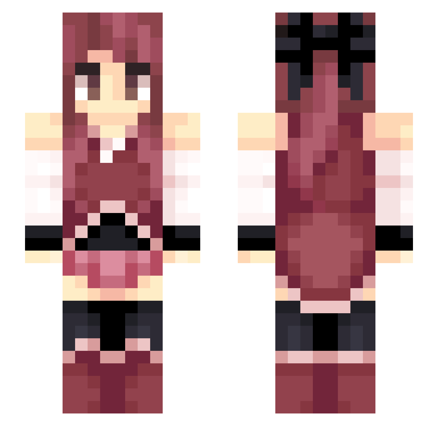 SuperSamiMan Minecraft skin, front and back view