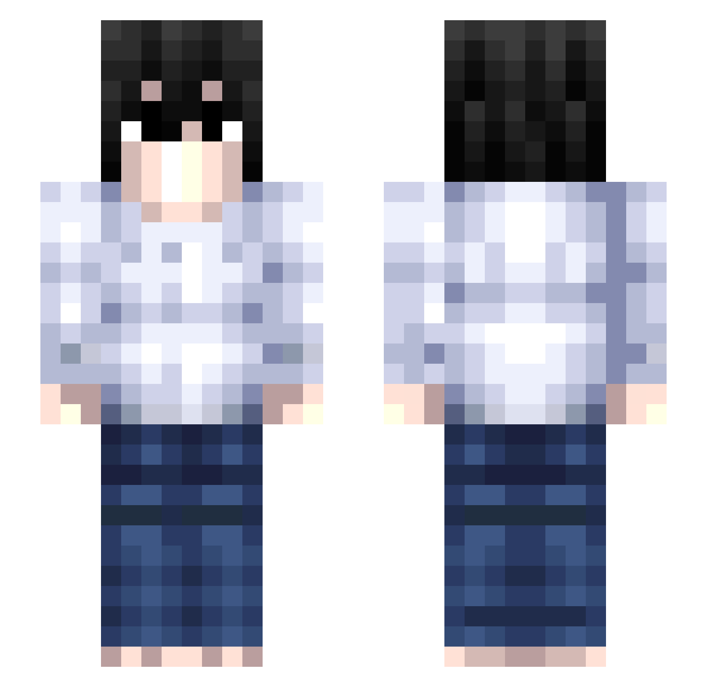 ciolonee Minecraft skin, front and back view