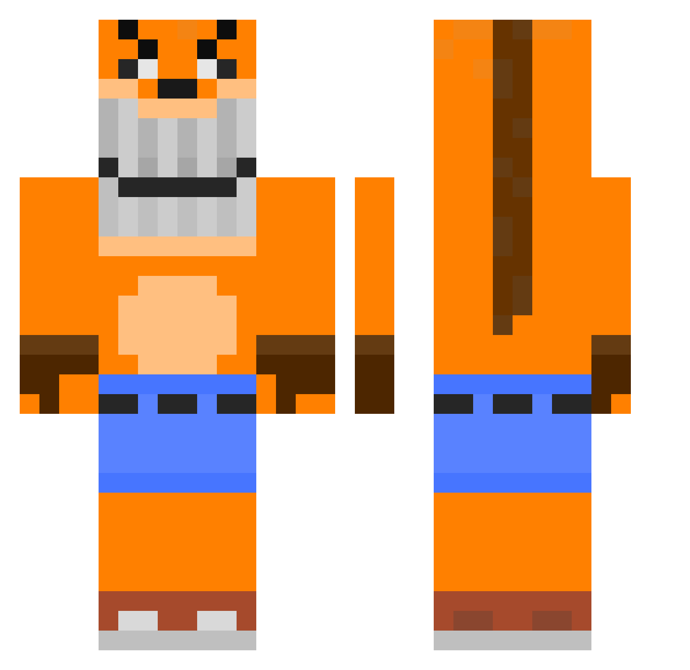 KroopScoop Minecraft skin, front and back view
