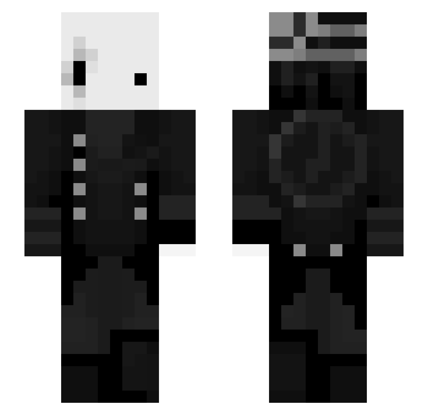 rooftypoofty Minecraft skin, front and back view