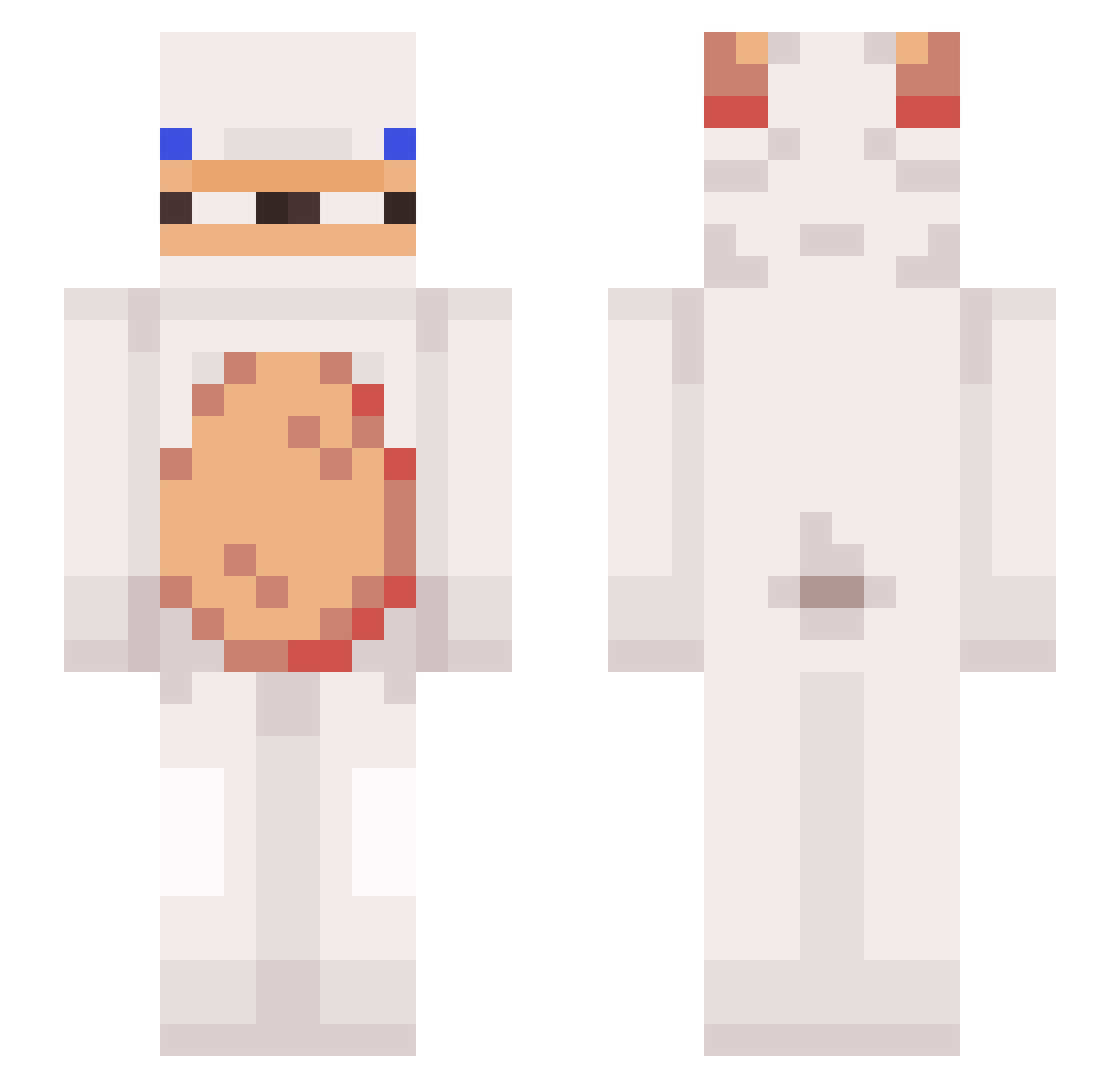 1O13 Minecraft skin, front and back view