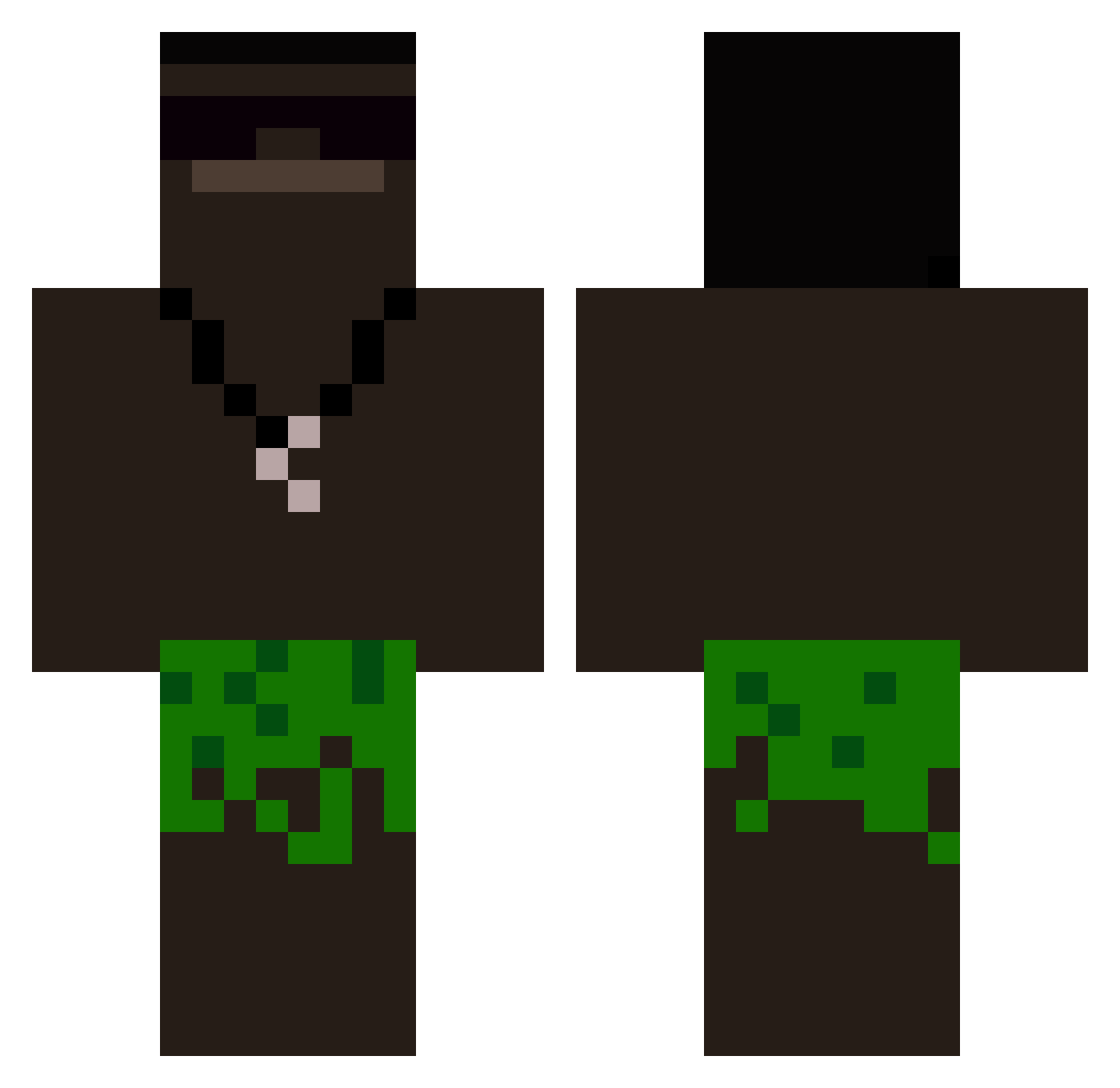 loyallymend14 Minecraft skin, front and back view