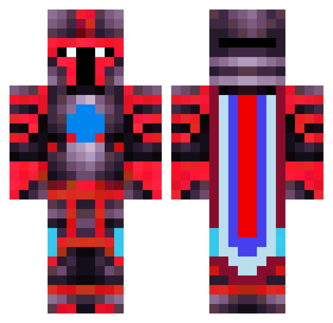 benjaaes3421awwa Minecraft skin, front and back view
