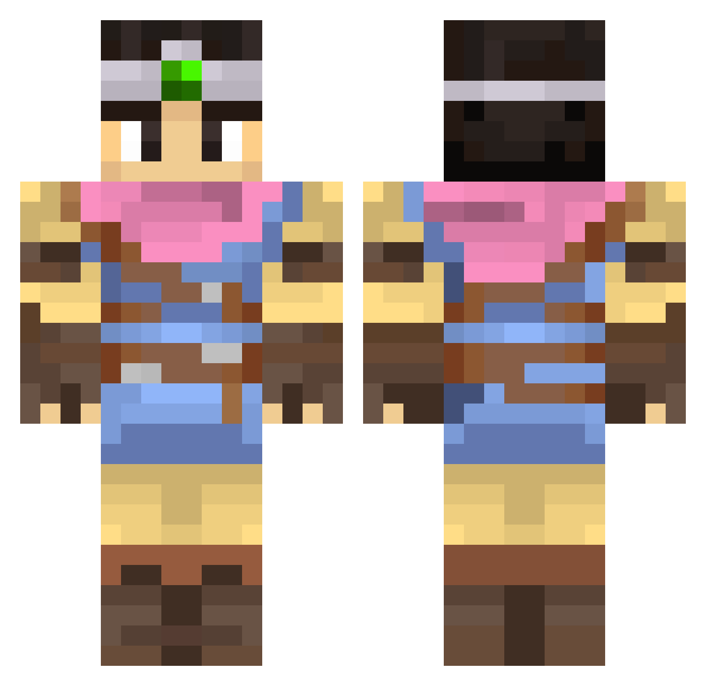 daZanie Minecraft skin, front and back view