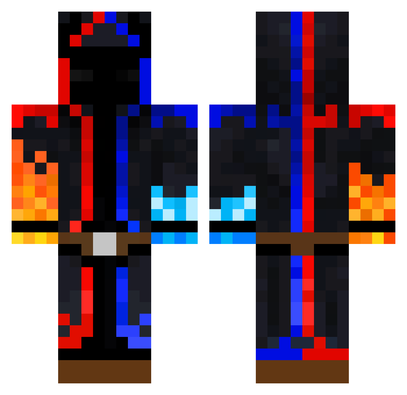 BananaIceCream12 Minecraft skin, front and back view