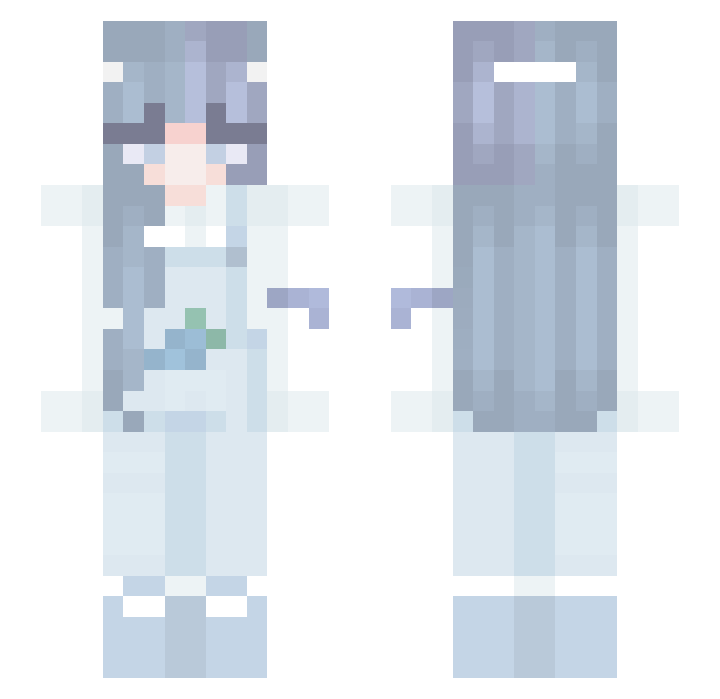 yejunnies Minecraft skin, front and back view
