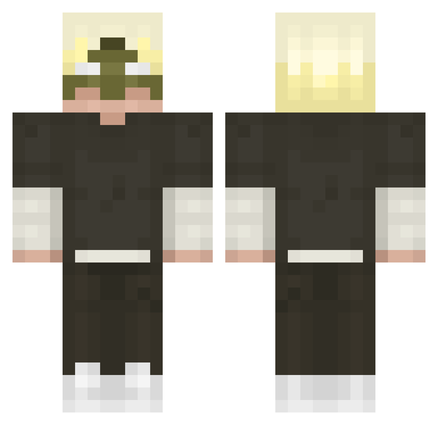 AneolentYT Minecraft skin, front and back view