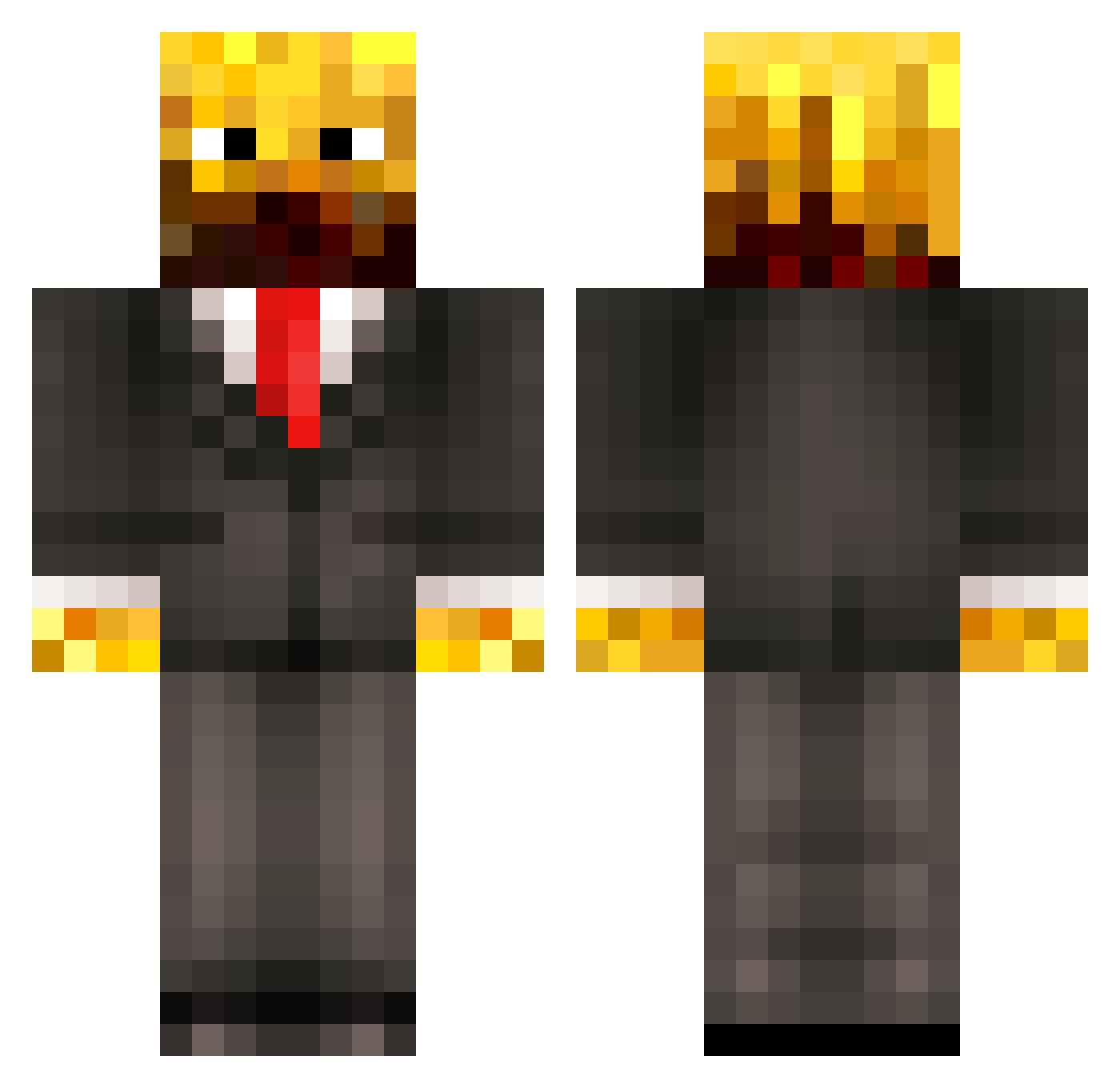Stealth_II Minecraft skin, front and back view