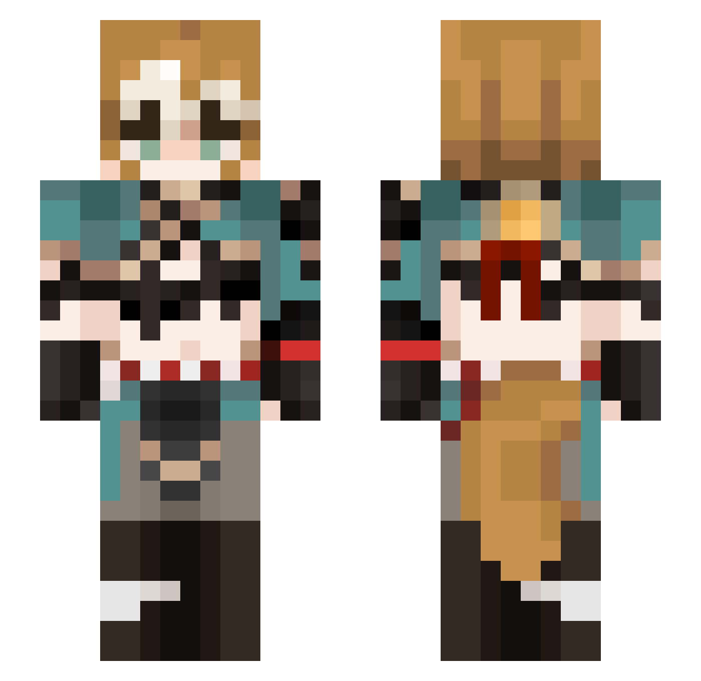 Swit92 Minecraft skin, front and back view