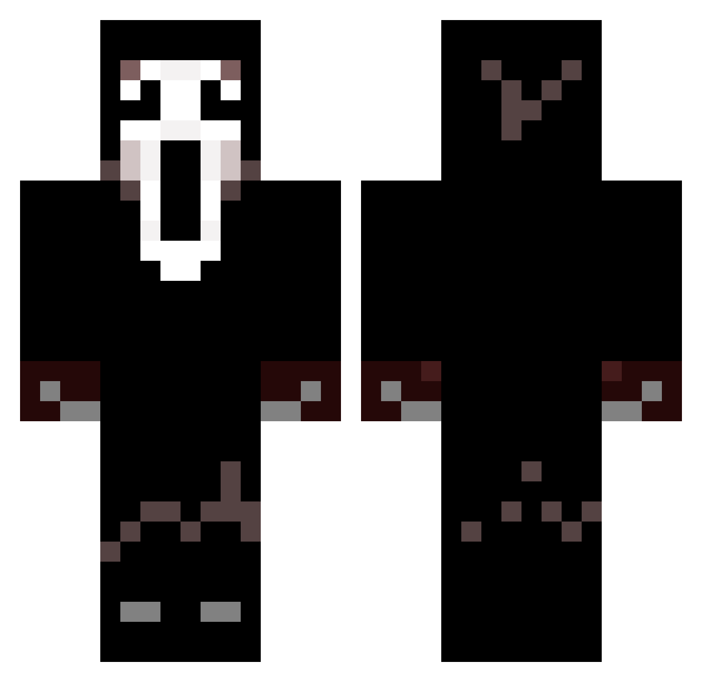 ElecTroniiX Minecraft skin, front and back view
