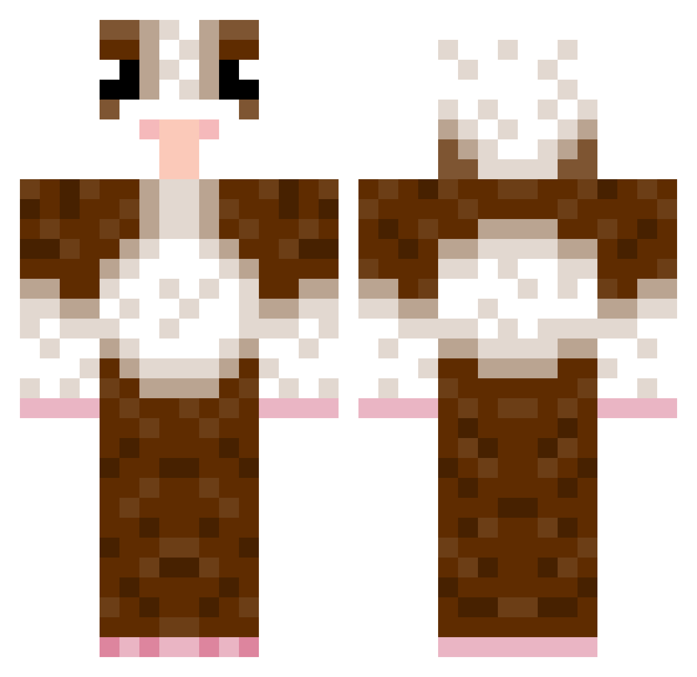 HotForBoys219 Minecraft skin, front and back view